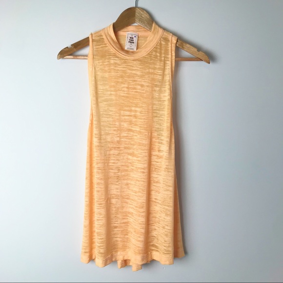 Free People Tops - Free People Brisbane Tank Orange Burnout XS